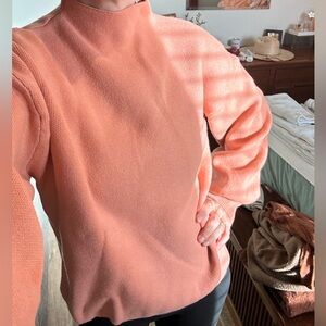 Vici Peach Bubble Sleeve Sweater for Women Mediun